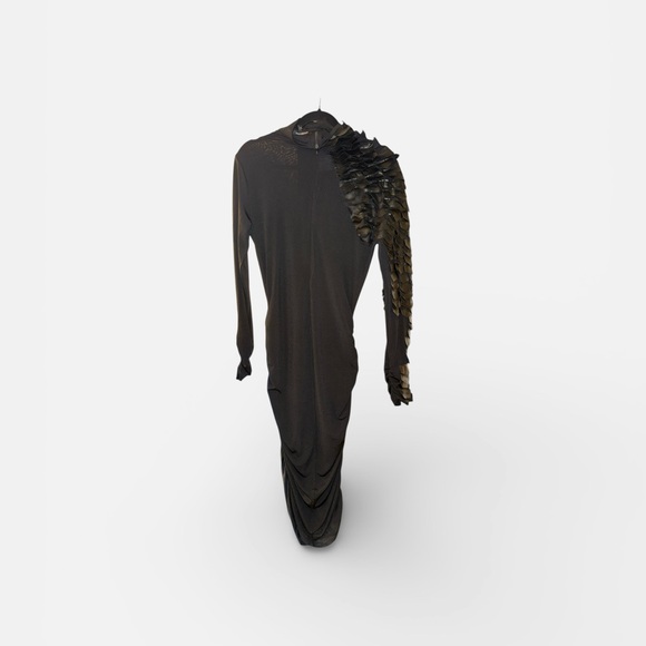 Black Ruffled Dress - Picture 3 of 5